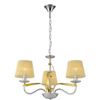 PENDELLAMPA Diva 60/60/100 cm  - kromfärg/guldfärgad, Klassisk, metall (60/60/100cm)