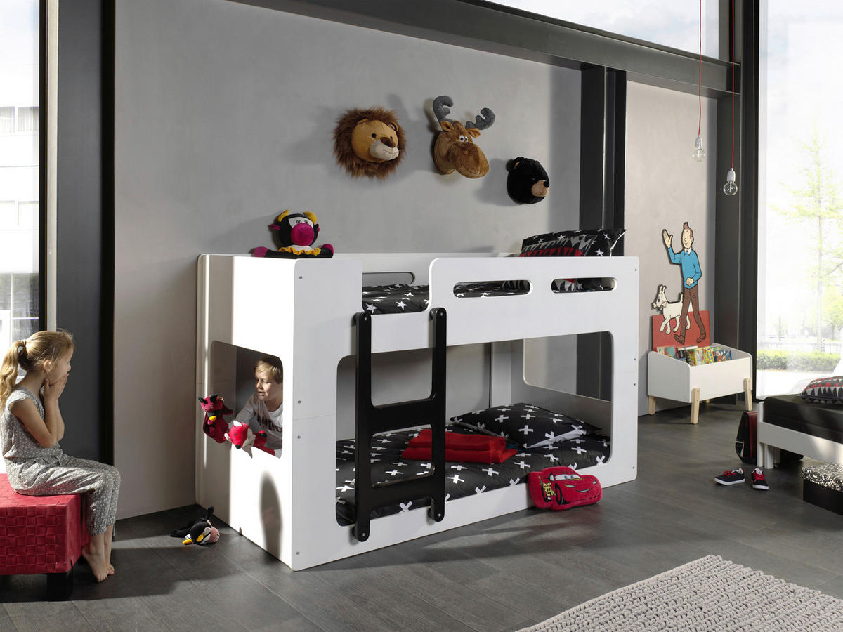 ETAGENBETT - Weiß, KONVENTIONELL, Holzwerkstoff (90/200cm) - MID.YOU