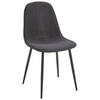 STUHL  in Eisen Mikrofaser Metall, Textil  - Schwarz, Basics, Textil/Metall (43/85/54cm) - P & B