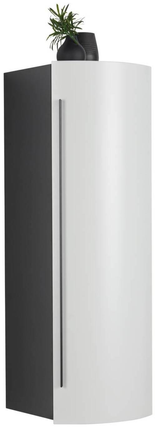 MIDISCHRANK 40/125/45 cm  - Weiss/Schwarz, Modern, Glas/Holzwerkstoff (40/125/45cm) - Dieter Knoll
