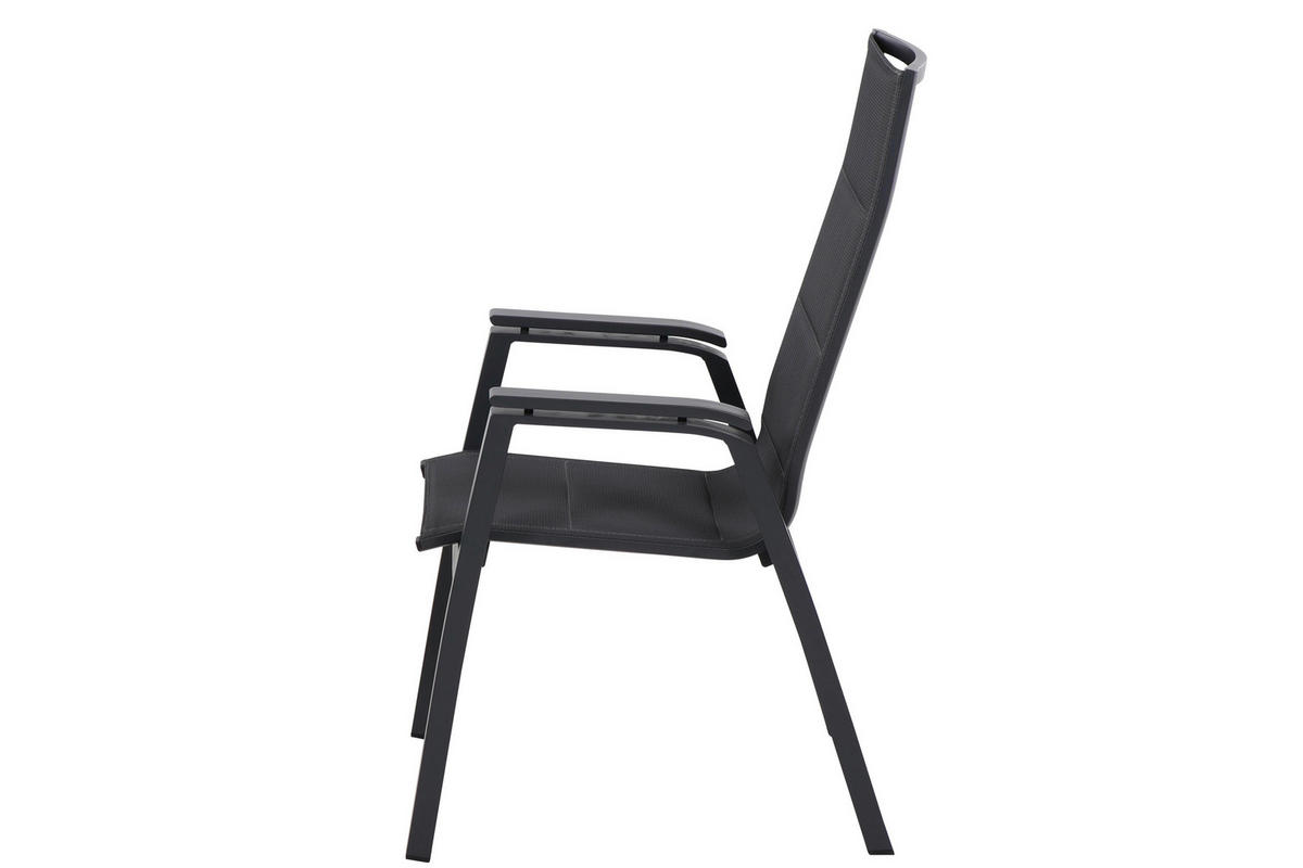 GARTENTISCHGRUPPE Aluminium  - Anthrazit, MODERN, Keramik/Kunststoff (100/88/220cm) - Siena Garden