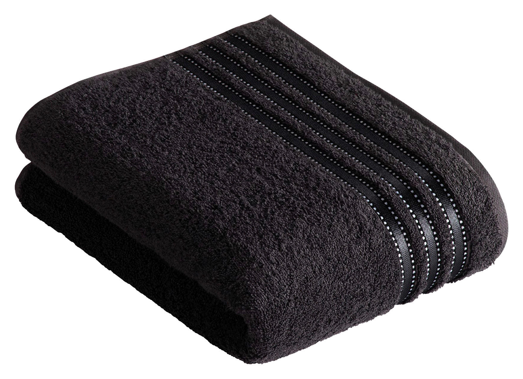 DUSCHTUCH Cult de Luxe 67/140 cm  - Schwarz, Basics, Textil (67/140cm) - Vossen