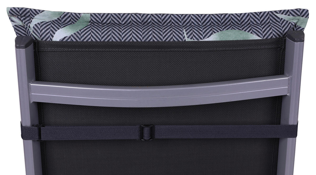 SESSELAUFLAGENSET Blätter  - Anthrazit, Design, Textil (50/7/108cm)
