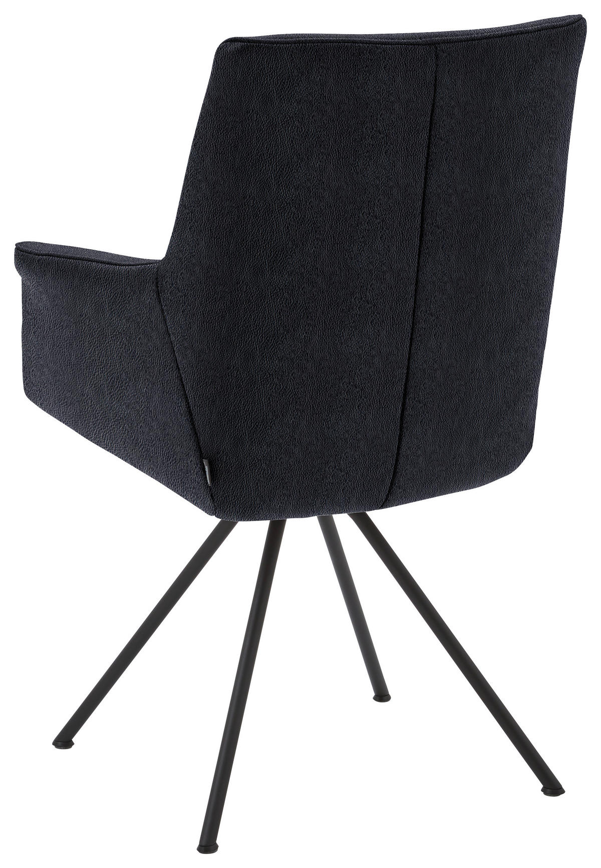 ARMLEHNSTUHL  in Stahl Echtleder pigmentiert  - Schwarz, Design, Leder/Metall (60/90/61cm) - Dieter Knoll