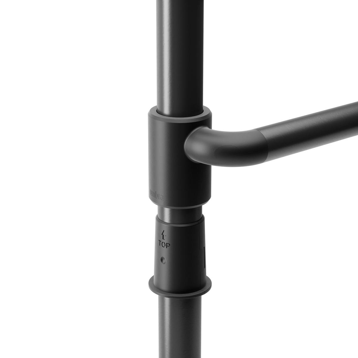 VORHANGSTANGENSET  91-168 cm  - Schwarz, KONVENTIONELL, Kunststoff/Metall (91-168cm) - Umbra