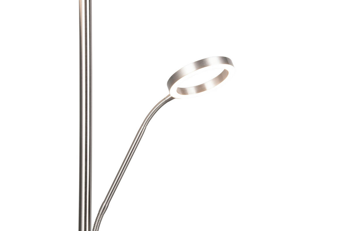 LED-STEHLEUCHTE - Nickelfarben, Design, Metall (40/180cm) - Trio Leuchten