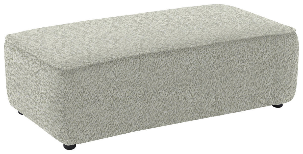 ECKSOFA in Flachgewebe Ecru  341/164 cm  - Ecru/Schwarz, Design, Kunststoff/Textil (341/164cm) - W.Schillig