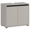 WASCHBECKENUNTERSCHRANK 63/55/34 cm  - Schwarz/Grau, MODERN, Holzwerkstoff/Kunststoff (63/55/34cm) - Germania