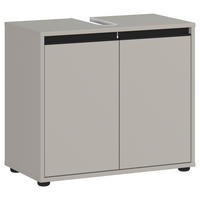 WASCHBECKENUNTERSCHRANK 63/55/34 cm  - Schwarz/Grau, MODERN, Holzwerkstoff/Kunststoff (63/55/34cm) - Germania