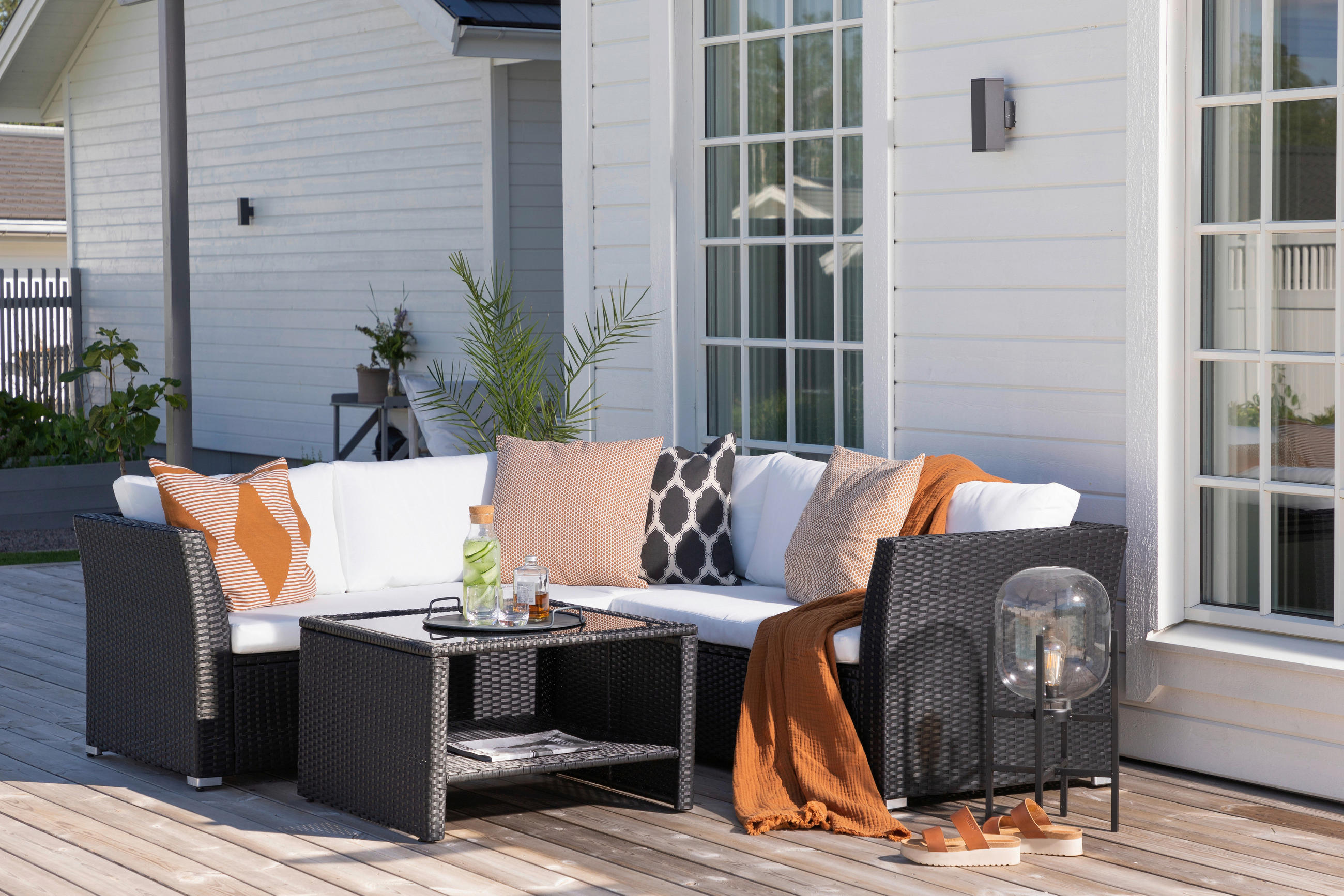 Gardenson Loungegarnitur Schwarz
