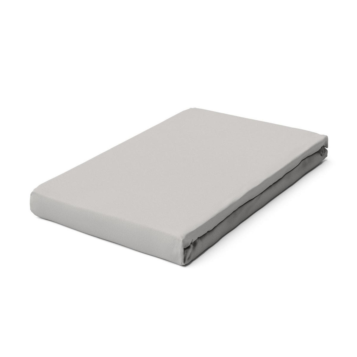 SPANNLEINTUCH 200-220/240 cm Jersey  - Hellgrau, Basics, Textil (200-220/240cm) - Schlafgut