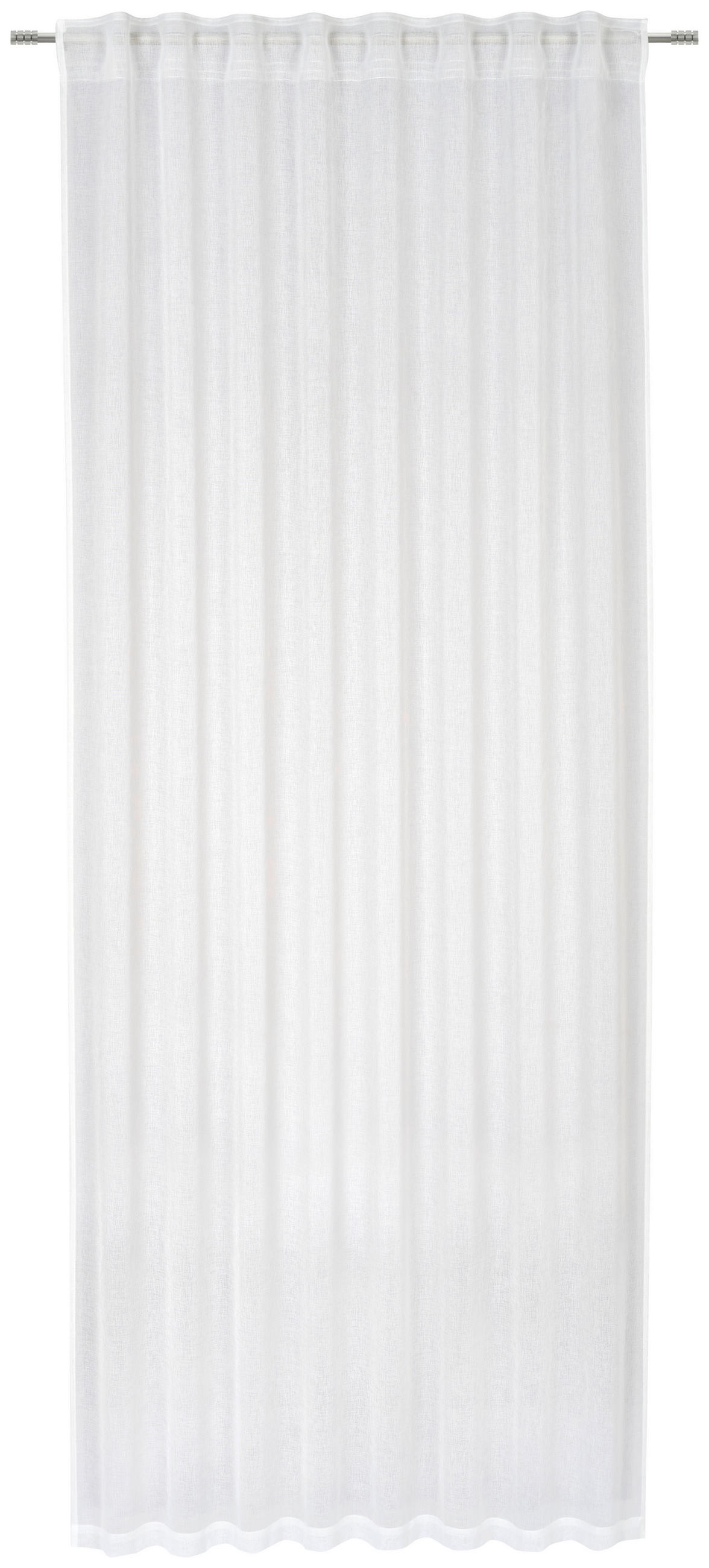 FERTIGVORHANG halbtransparent  - Weiss, Basics, Textil (135/255cm) - Esposa