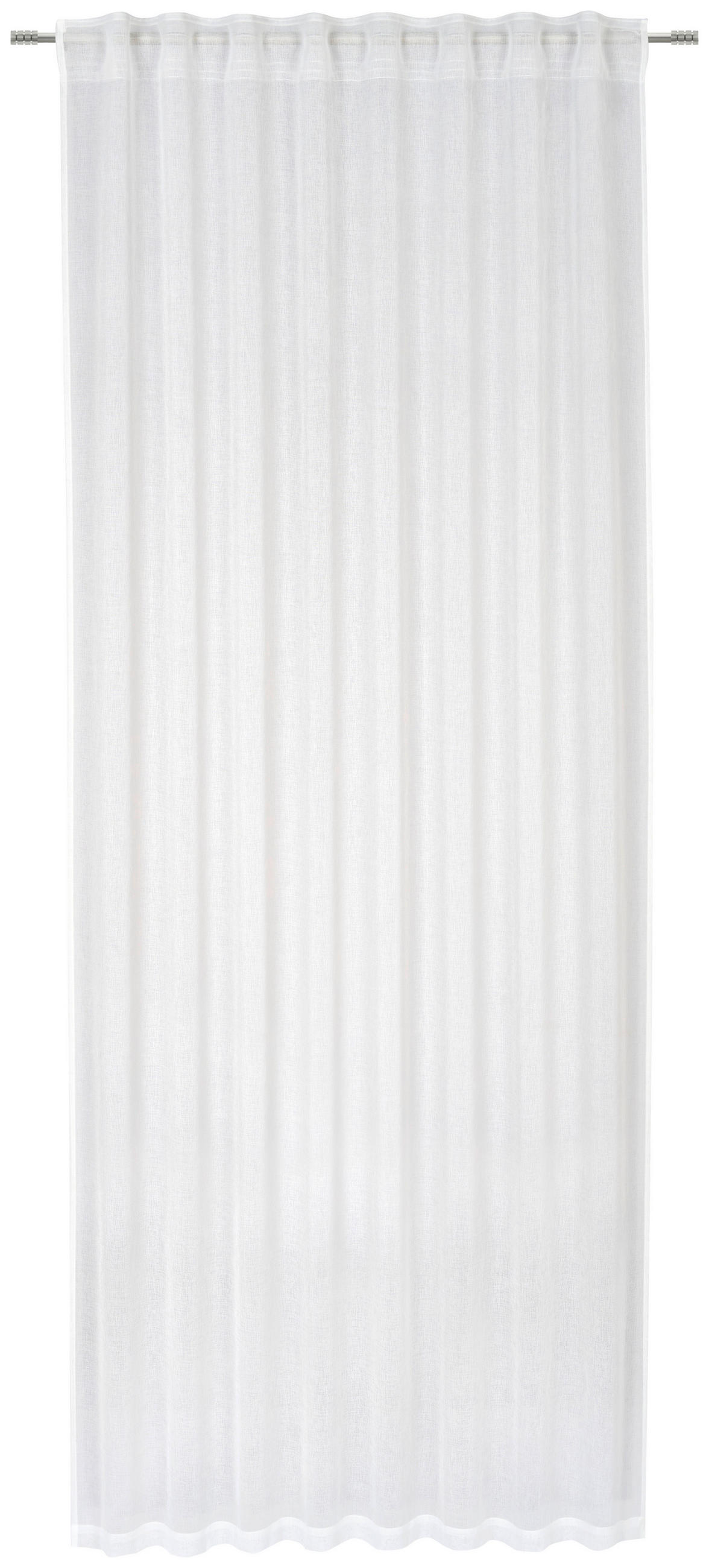 FERTIGVORHANG halbtransparent  - Weiss, Basics, Textil (135/255cm) - Esposa