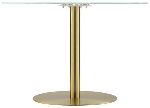 ESSTISCH in Metall, Glas 110/110/74,5 cm  - Goldfarben/Weiß, Design, Glas/Metall (110/110/74,5cm) - Ambia Home