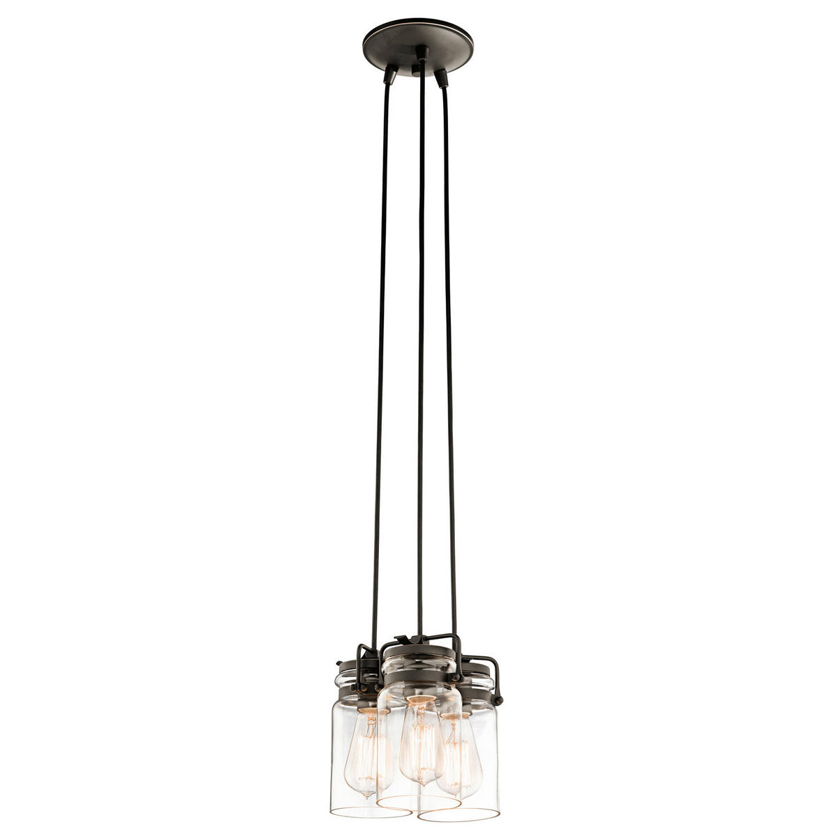 HÄNGELEUCHTE 21.6/25.6 cm    - Bronzefarben, Konventionell, Glas/Metall (21.6/25.6cm) - Elstead Lighting