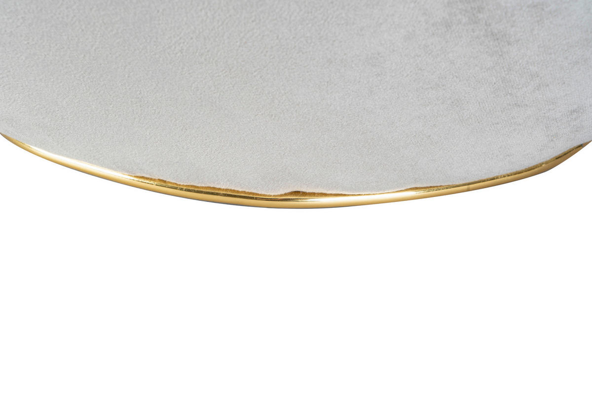 TABURETKA, textil, 60/42,5 cm - sivohnedá/zlatá, Design, kov/textil (60/42,5cm) - MID.YOU