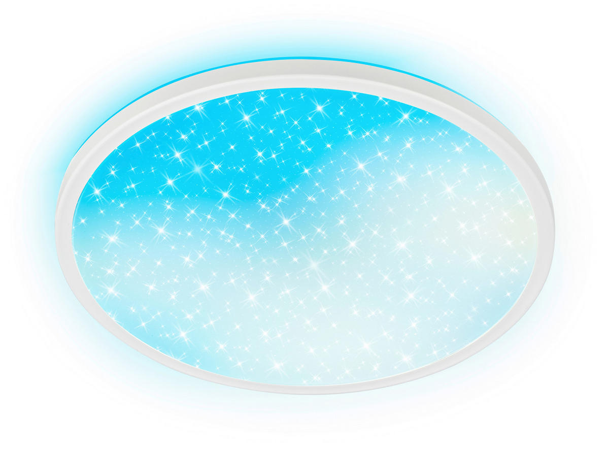 LED-DECKENLEUCHTE Aura Glow 37,5/4,5 cm   - Weiß, KONVENTIONELL, Kunststoff (37,5/4,5cm) - Briloner