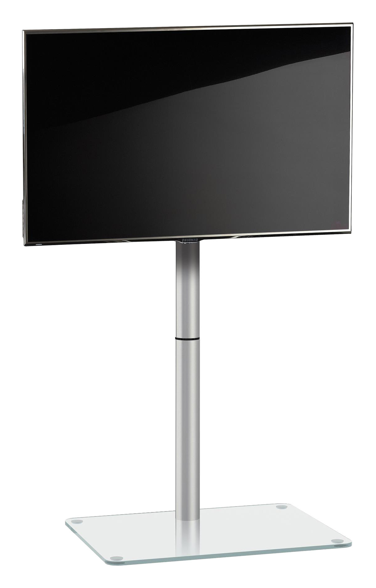 TV-RACK - Klar/Alufarben, Basics, Glas/Metall (60/100/45cm) - MID.YOU