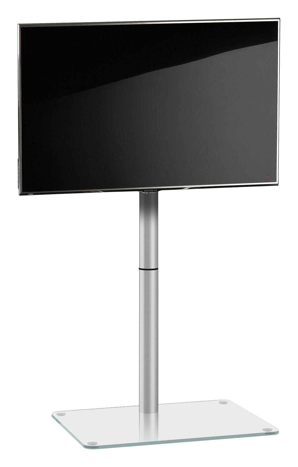 TV-RACK - Klar/Alufarben, Basics, Glas/Metall (60/100/45cm) - MID.YOU