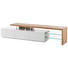 LOWBOARD Eiche furniert matt Eichefarben, Weiß - Eichefarben/Weiß, Design, Glas/Holz (204/44/40cm) - Xora