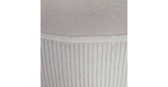 HOCKER Cord, Plüsch Naturfarben, Weiß - Schwarz/Naturfarben, KONVENTIONELL, Kunststoff/Textil (75/38/75cm) - Carryhome