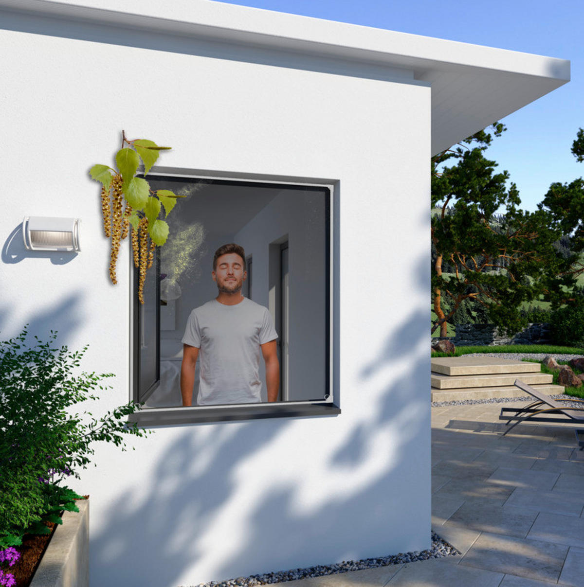 INSEKTENSCHUTZGITTER  - Weiß, Basics (100/120cm)