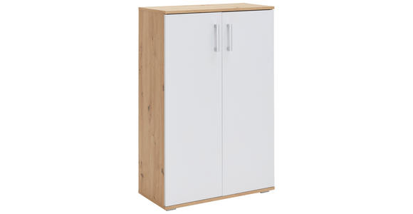 SCHUHSCHRANK 70/106/33,4 cm  - Alufarben/Weiß, KONVENTIONELL, Holzwerkstoff/Kunststoff (70/106/33,4cm) - Xora