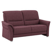 2,5-SITZER  in Flachgewebe Weinrot  - Weinrot/Alufarben, KONVENTIONELL, Textil/Metall (172/96/93cm) - Beldomo Premium