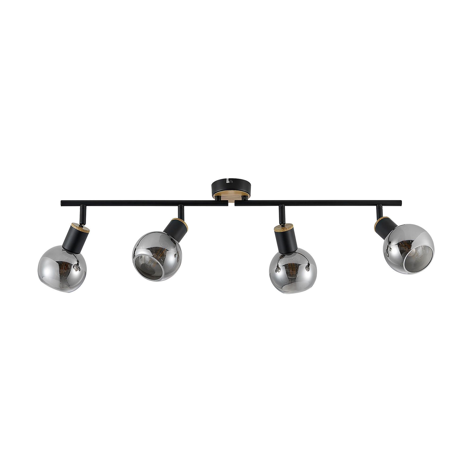 STRAHLER - Eschefarben/Schwarz, Basics, Glas/Metall (70/10/18cm) - Novel