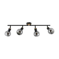 STRAHLER - Eschefarben/Schwarz, Basics, Glas/Metall (70/10/18cm) - Novel
