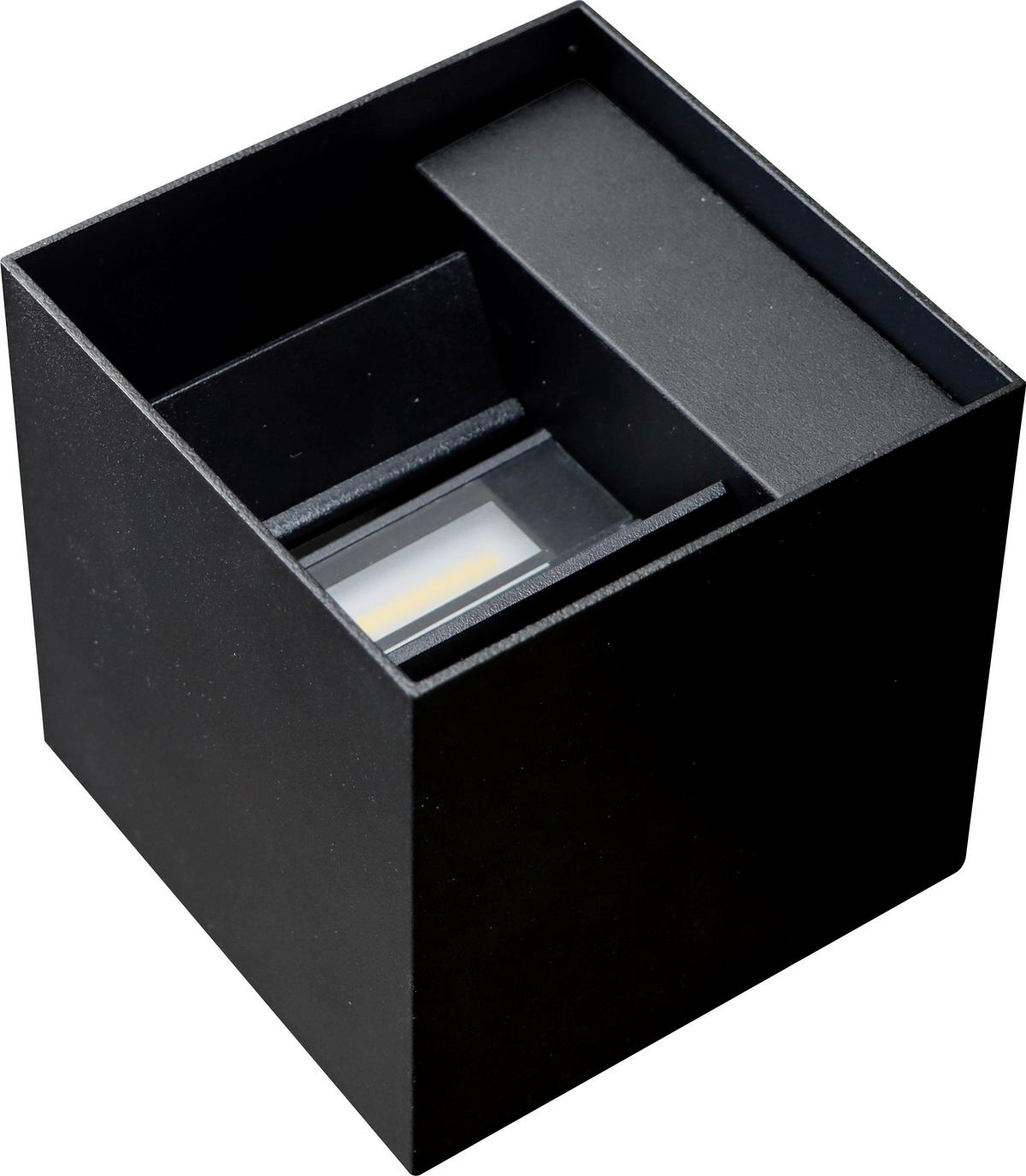 AUßENWANDLEUCHTE 10/10/10 cm   - Schwarz, Design, Metall (10/10/10cm)