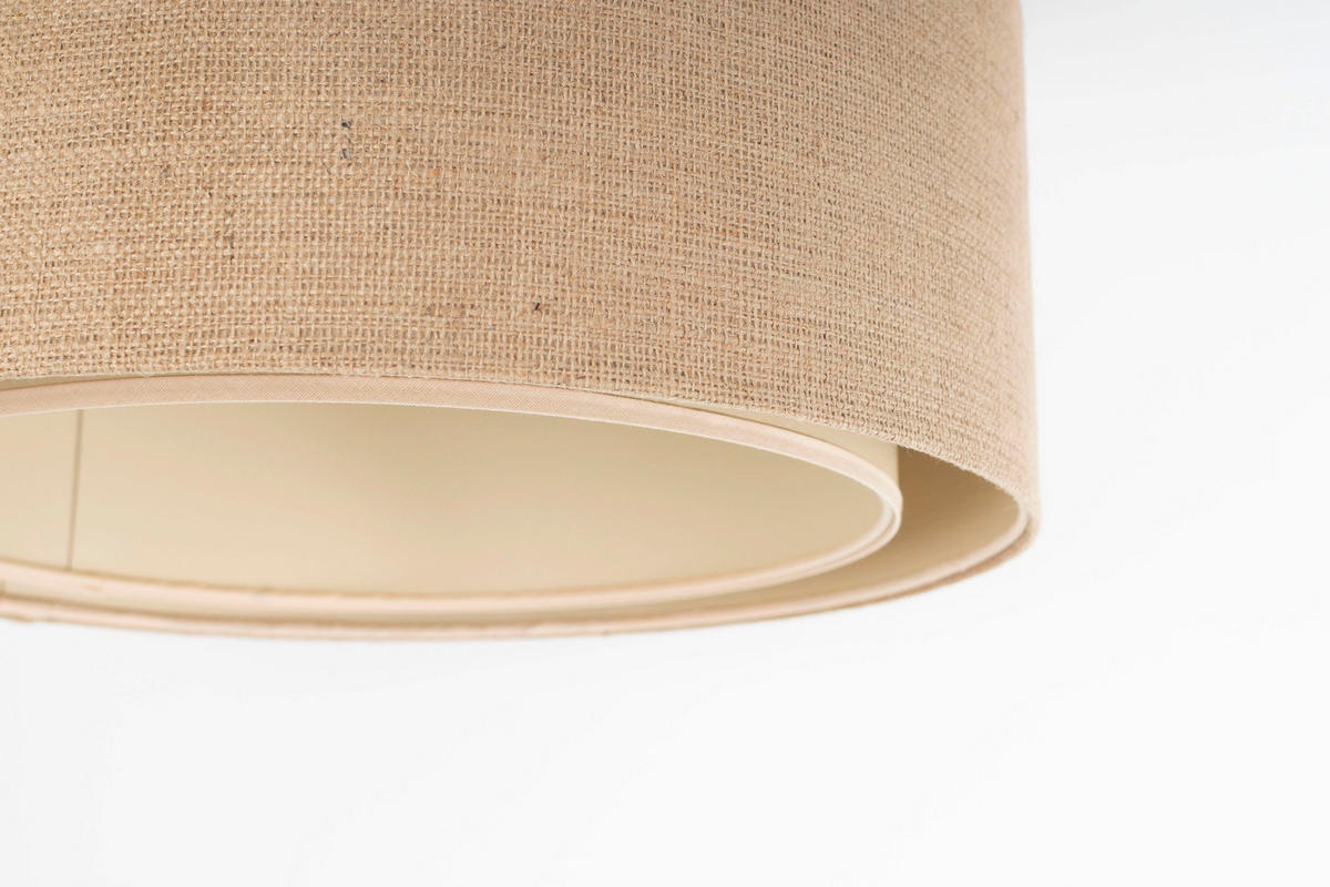 DECKENLEUCHTE Boho Elegant 50/20 cm   - Beige/Karamell, Natur, Kunststoff/Textil (50/20cm)