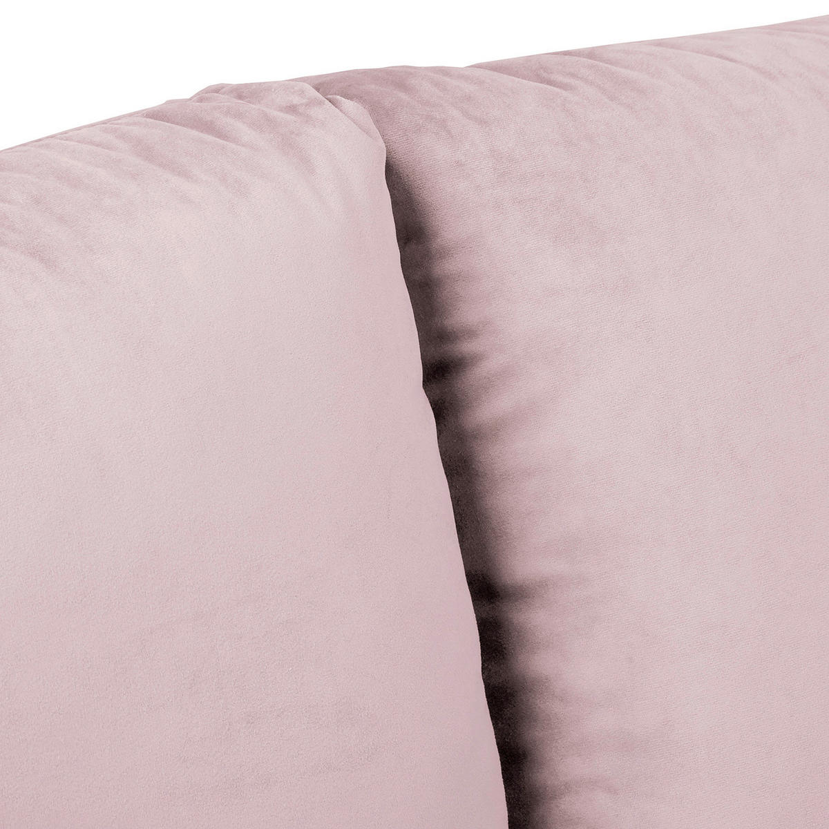ECKSOFA Ariella in Samt Rosa  161/231 cm  - Naturfarben/Rosa, Design, Holz/Textil (161/231cm) - Livetastic
