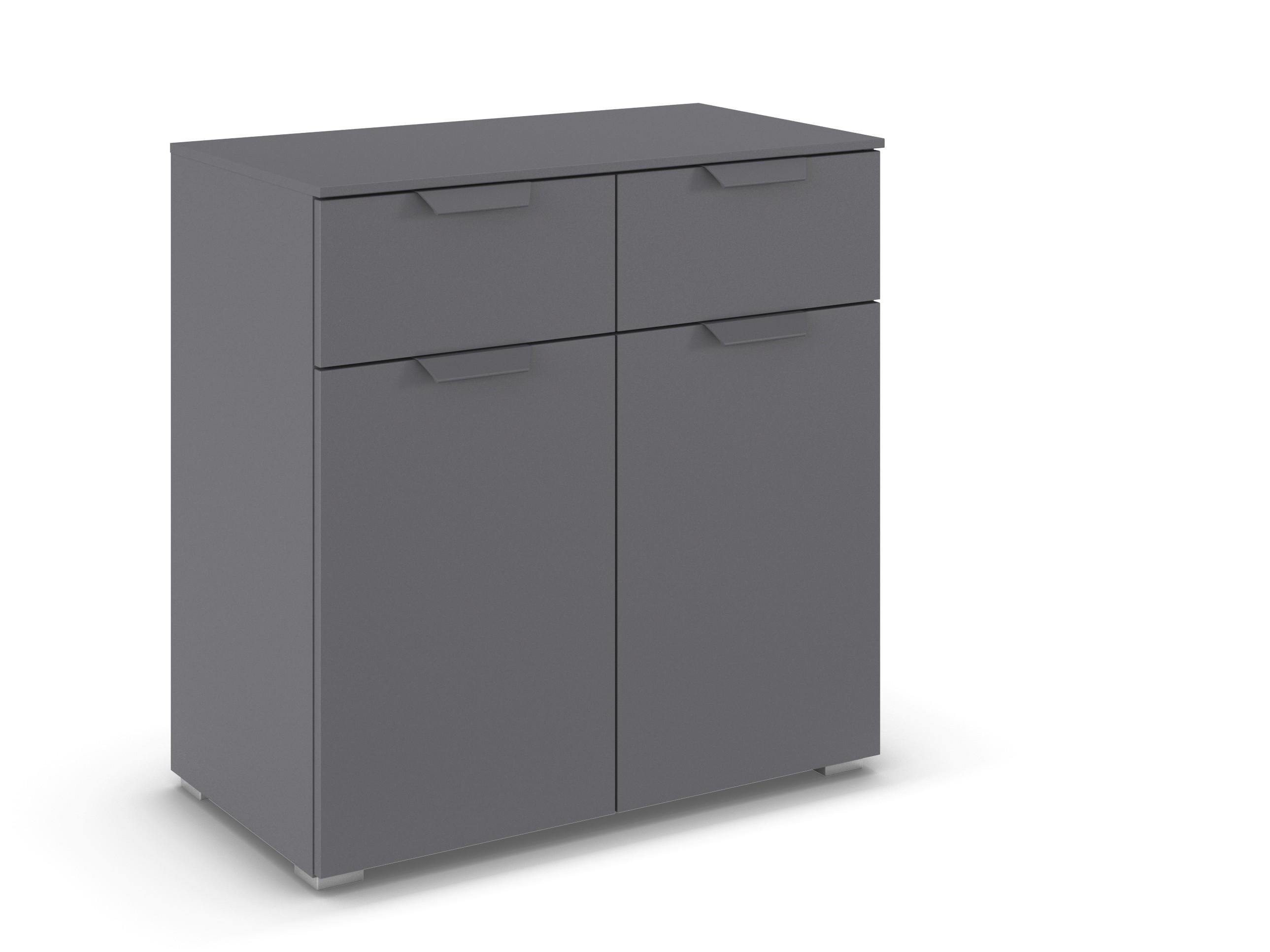 KOMMODE  in 80/81/42 cm  - Dunkelgrau, Design, Holzwerkstoff/Metall (80/81/42cm) - Carryhome