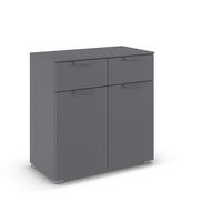 KOMMODE  in 80/81/42 cm  - Dunkelgrau, Design, Holzwerkstoff/Metall (80/81/42cm) - Carryhome