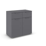 KOMMODE  in 80/81/42 cm  - Dunkelgrau, Design, Holzwerkstoff/Metall (80/81/42cm) - Carryhome