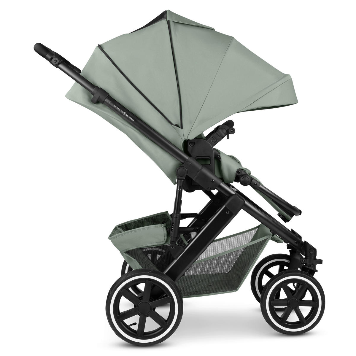 KINDERWAGEN Salsa 5 Air  - Pastellgrün/Schwarz, Basics, Textil/Metall (63/118/95,5cm) - ABC Design