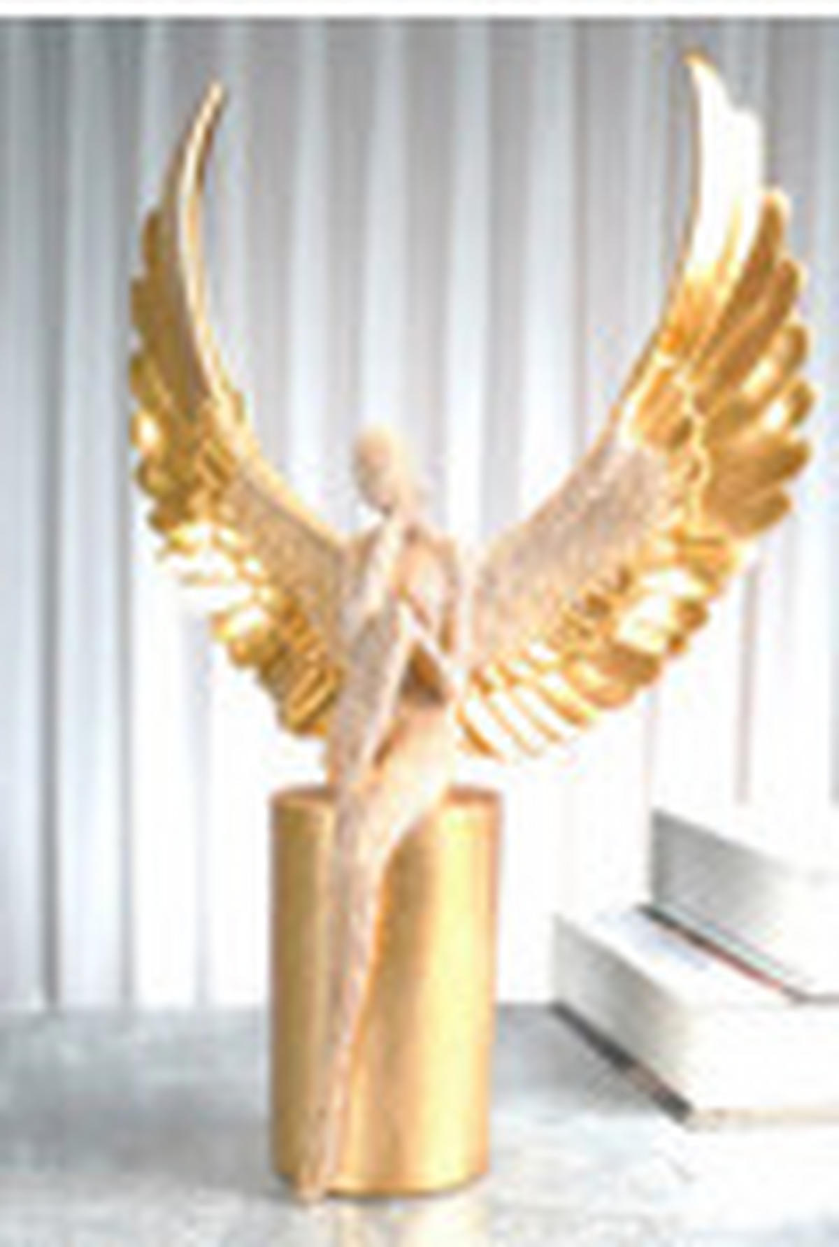 SZOBOR - aranyszínű, Basics, műanyag (34/12/24cm)