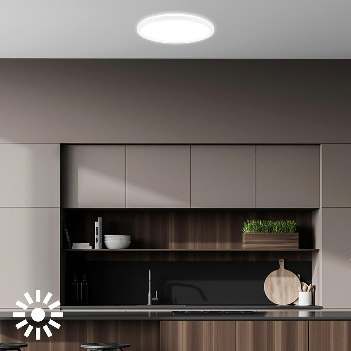 LED-DECKENLEUCHTE Tava A 29/3 cm   - Weiß, Basics, Kunststoff (29/3cm) - Briloner
