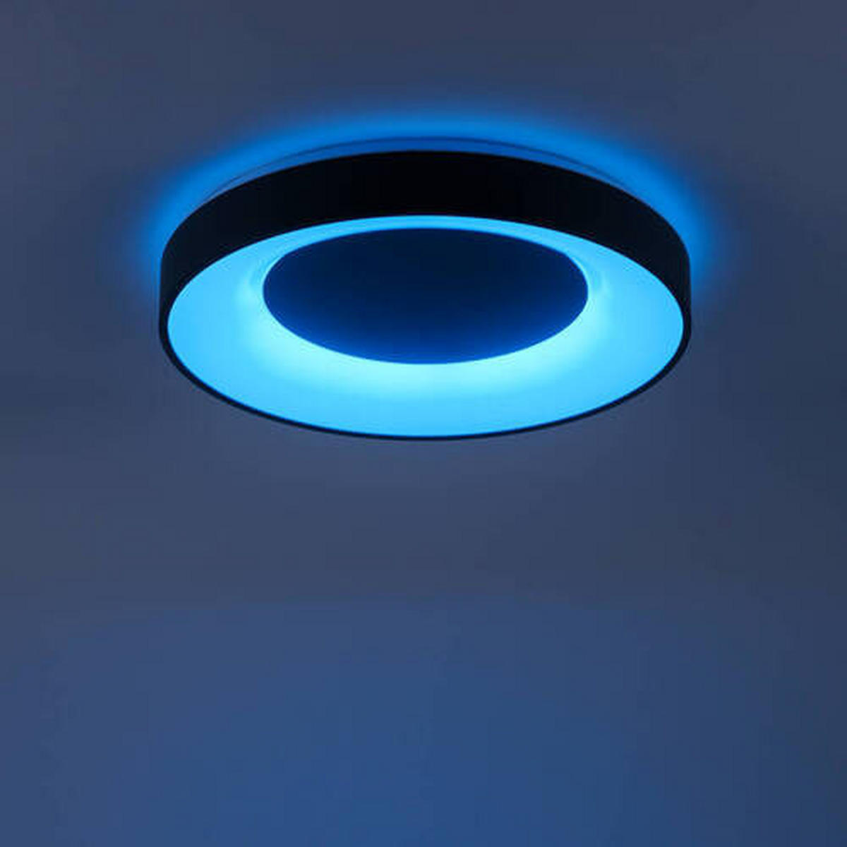 LED-DECKENLEUCHTE Lumismart  Smart 50/50/8,7 cm   - Anthrazit, Basics, Kunststoff/Metall (50/50/8,7cm)