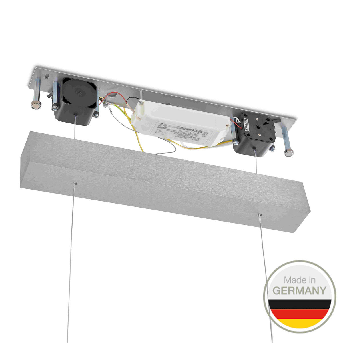 LED-HÄNGELEUCHTE 651 93/1,8/1,8 cm   - Nickelfarben, Design, Metall (93/1,8/1,8cm) - Ambiente