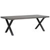 MATBORD i trä, metall 220/95/75 cm   - svart/mörkbrun, Klassisk, metall/trä (220/95/75cm) - Rowico