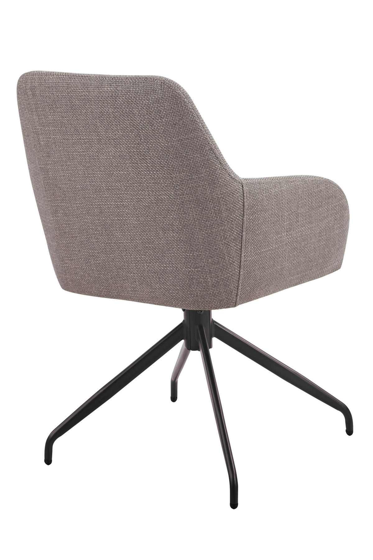 ARMLEHNSTUHL-SET 2 Stück  in Stahl Webstoff, Mikrofaser  - Schlammfarben/Schwarz, MODERN, Textil/Metall (56/83/60cm) - MID.YOU