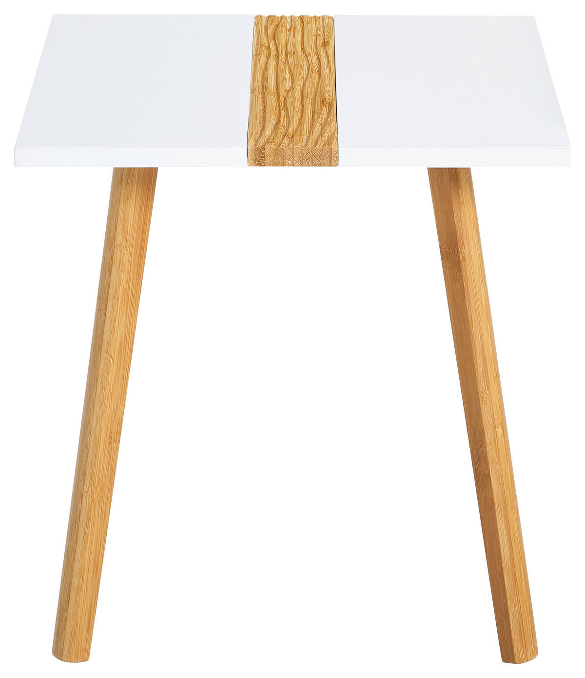 SATZTISCH Bambus quadratisch Naturfarben, Weiß  - Naturfarben/Weiß, MODERN, Holz (60/40/60/40/45/40cm) - PBJ