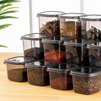 VORRATSDOSENSET 24-teilig  - Transparent/Anthrazit, Basics, Kunststoff (10/10/9,5cm) - P & B