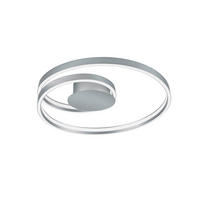 LED-DECKENLEUCHTE CINQUE 72/12 cm   - Weiß/Nickelfarben, Design, Kunststoff/Metall (72/12cm) - Cinque