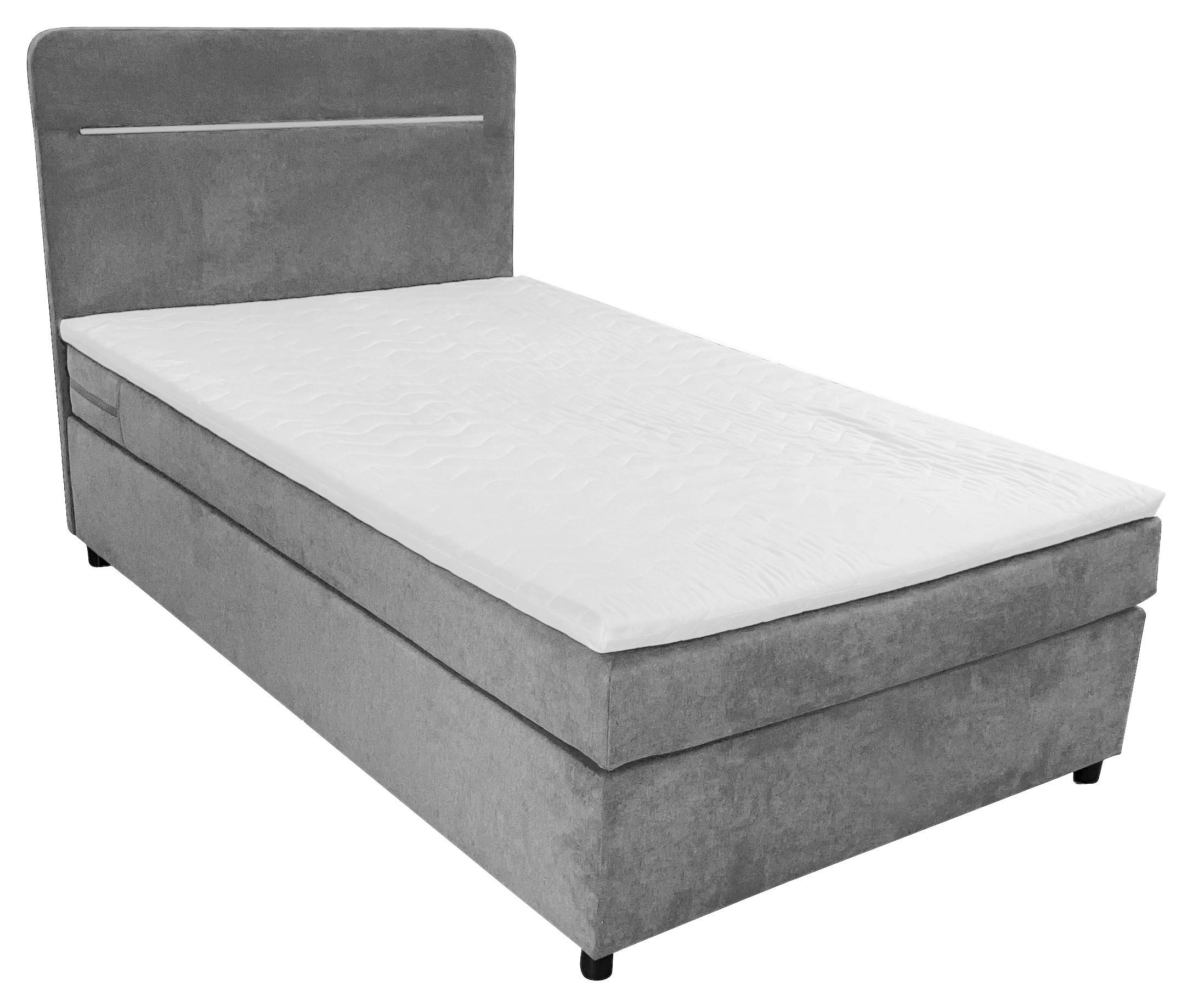 Boxbett inkl. Topper 120x200 cm Stream Grau