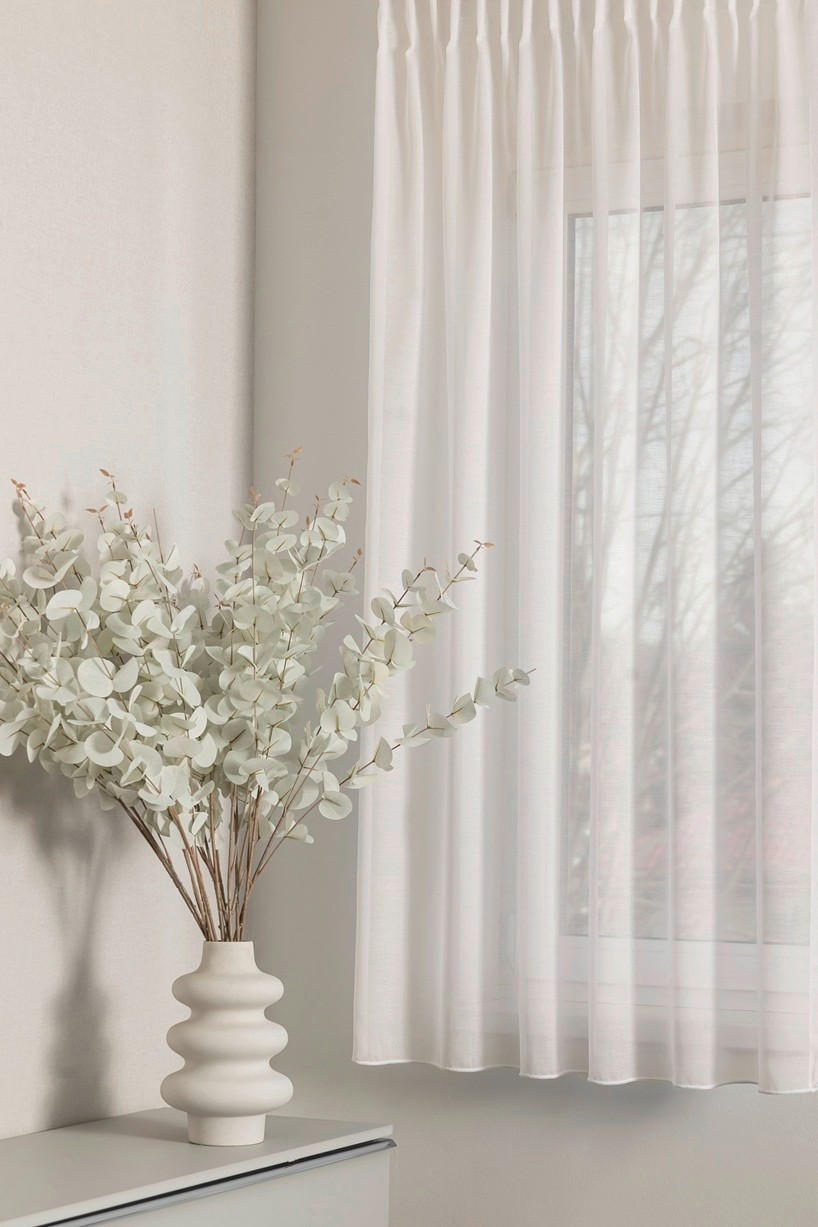 PERDEA CONFECțIONATĂ transparent  - ecru, Basics, textil (140/175cm)