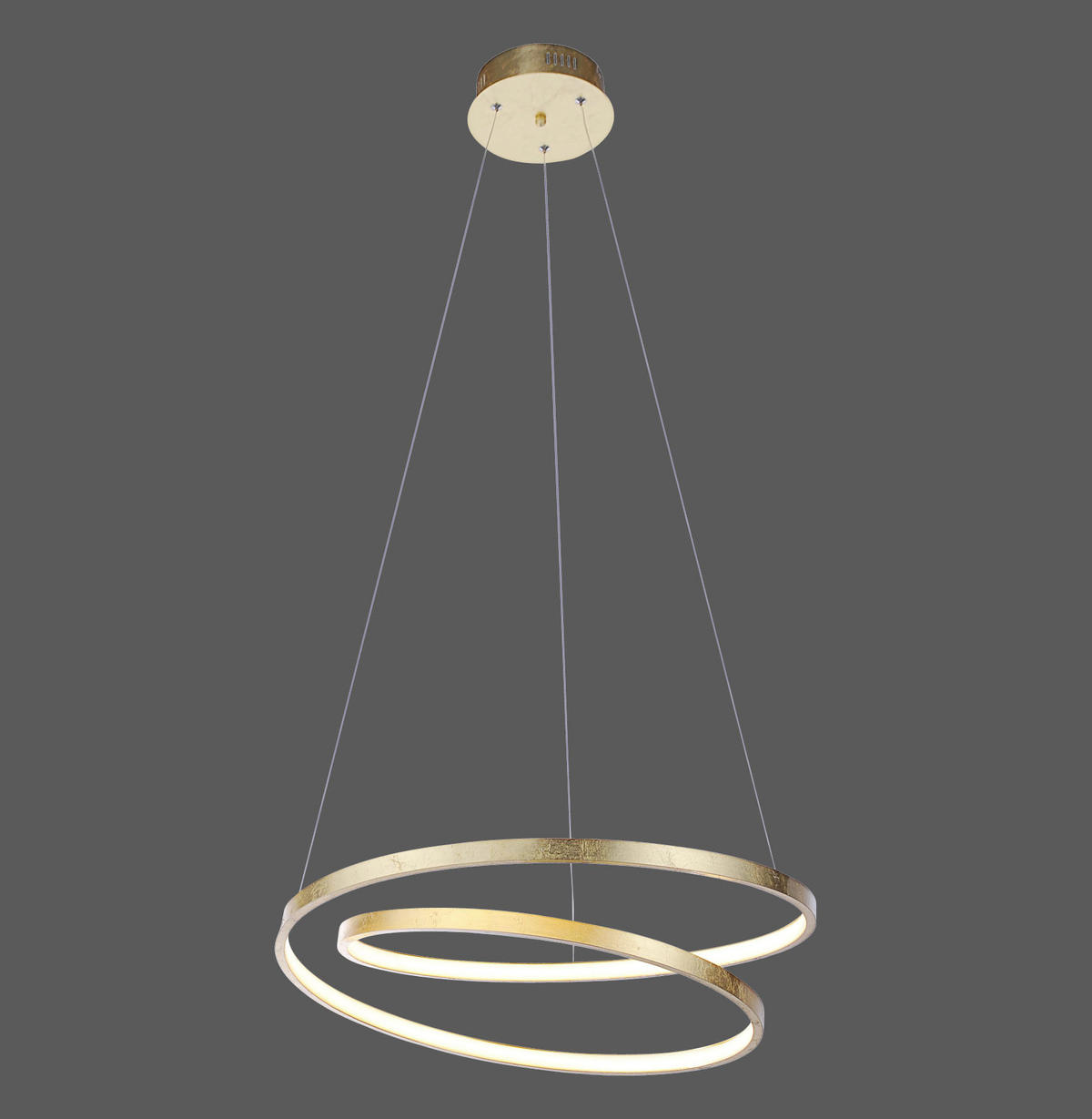 LED-HÄNGELEUCHTE   55 cm  - Goldfarben, Design, Metall (55cm) - Paul Neuhaus