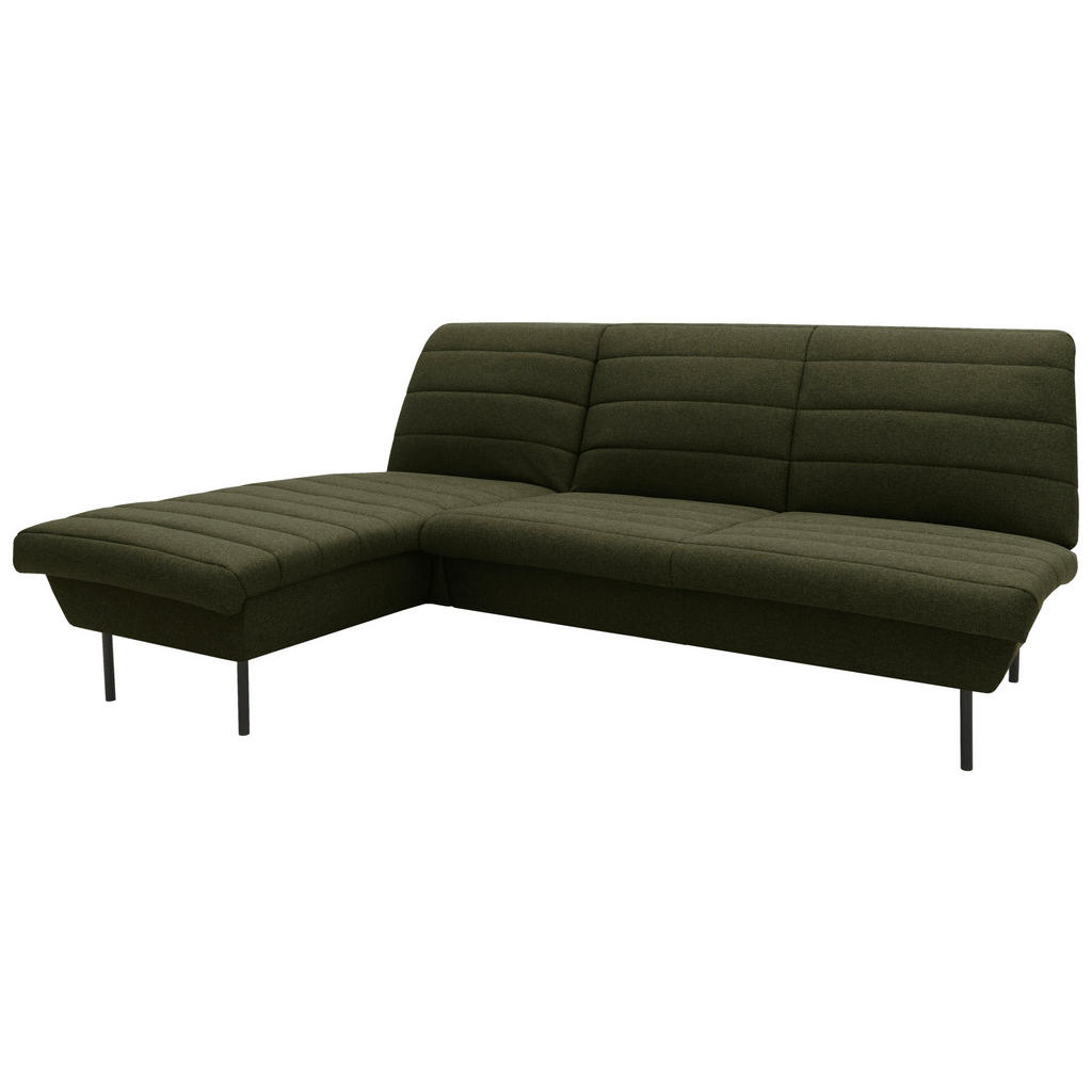 Thumbnail - Looks by W.Joop Ecksofa Looks IX, Grün, Textil, Uni, 2-Sitzer, Ottomane links, nicht einzeln stellbar, L-Form, 214x168 c...